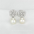 Drop Shape Real Pearl Earring AAA 8-9mm Freshwater Pearl Earring Jewel